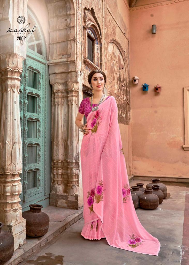 Kashvi Manasthiti Printed Georgette Wholesale Saree Collection 